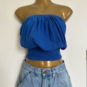 Bundle of 1970s tagless tube tops- Royal Blue, Hot Pink, Black